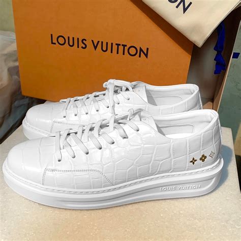 all white Louis Vuitton sneakers